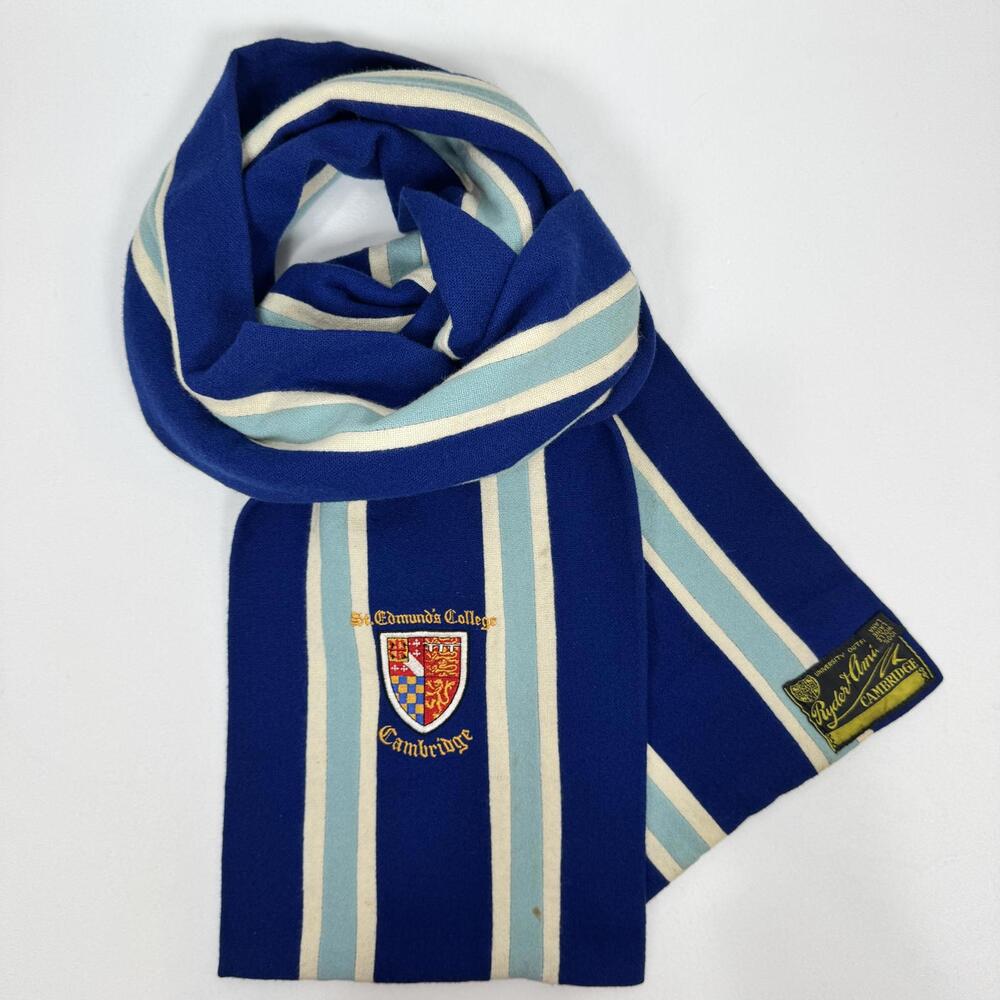 VTG 90’s Ryder & Amies St. Edmund’s College Crested Scarf Made in England